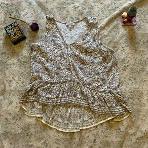 Patron of Peace / Paisley Peplum Top. Size M